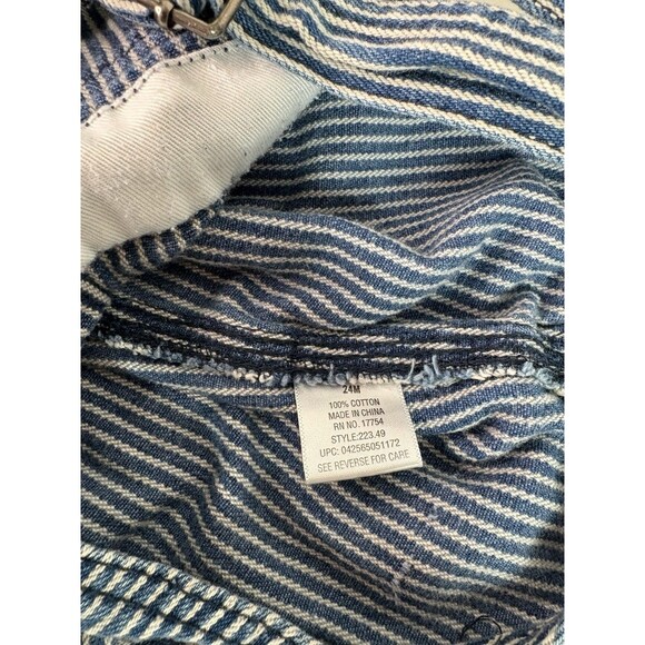 Lakin Mckey Overalls 24M Striped, Blue/White, Farmer, Sanforized Style - Picture 3 of 8